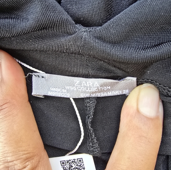 ZARA Black Halter Wide-Leg Jumpsuit Keyhole  Size S - Picture 9 of 10